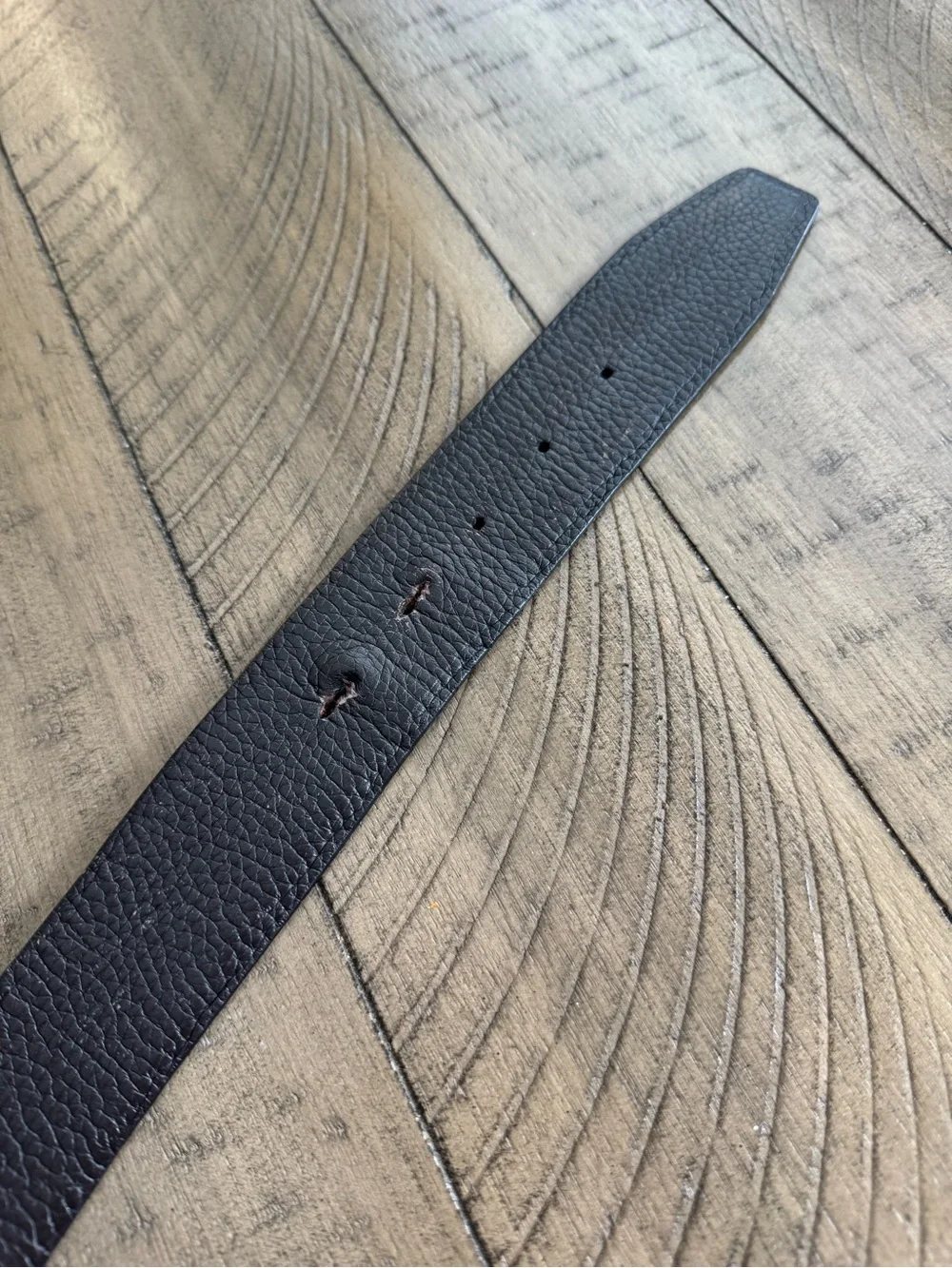 Tom Ford Reversible Leather T-Buckle Logo Black Brown Belt, Size 95